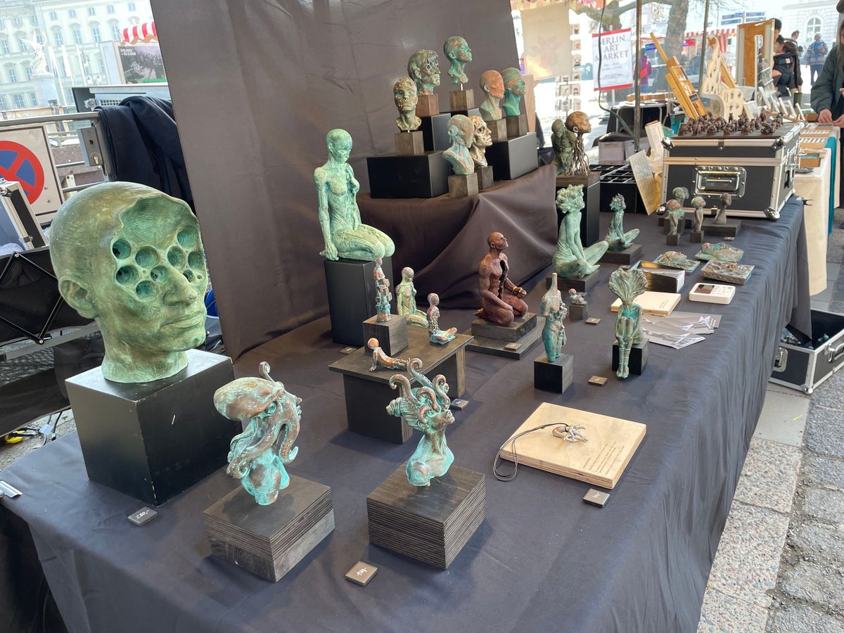 Wide view of SpezialUniversal booth at Art Market Berlin near Museum Island